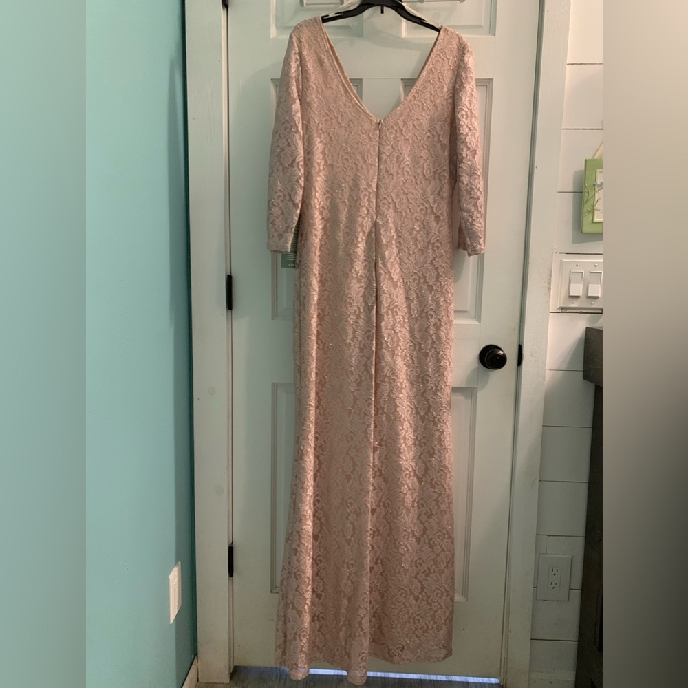 Brand New- Blu Sage - size 12 - champagne colored formal dress